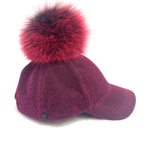NWT Jocelyn Red Fox Bon Bon Lurex Hat/Baseball Hat Jach -25 hat $150 main image 4